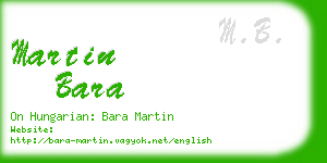 martin bara business card